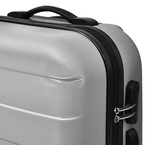 CHARMMA 3 Piece Hardcase Trolley Set Silver3