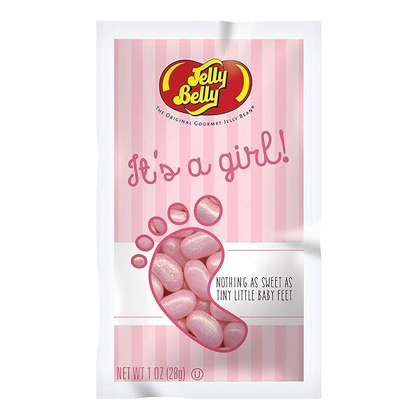 Jelly Belly Presents "It's a GIRL" Bubble Gum Flavored JellyBeans - 1oz individual bags - 24 bag case