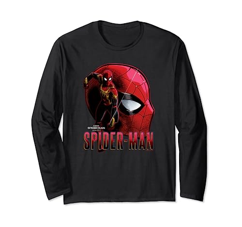 T-shirt Spider-Man No Way Home à manches longues style Spidey Profile pour homme