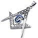 KONOV Mens Freemason Masonic Stainless Steel Pendant Necklace, Blue, 24" inch Chain