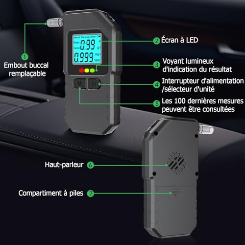 Ethylotest numerique LCD : evitez les risques sur la route - 6