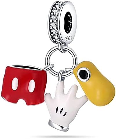 HappyStar Charm Bead fits Charm Bracelets Necklace European Jewelry ，925 Sterling Silver Dangle Pendant Bead for Woman Girl Jewelry Beads Gifts （With one Spacer Bead Charms）