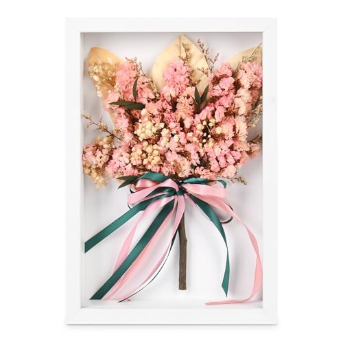 Ramo de Flores Secas en Marco de 12" para Decoración miniatura 1