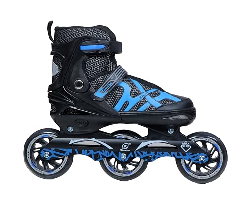 EDENGLOW Adjustable Inline Skates for Adults & Kids, Blue - Image 3