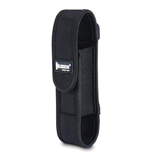 Wuben (US) WUBEN Flashlight Holster LED Tactical Flash Light Nylon Pouch Holder Belt Adjustable Heavy Duty Carry Case 5.5"x1.2" (Flashlight not Included)