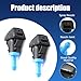 awlbed 2 PCS Car Windshield Wiper Nozzle with Gasket, Durable Vehicle Wash Nozzle Assembly, Compatible with Chrysler Jeep Dodge Patriot Compass, Replacement OEM #5303834AB (Blue)