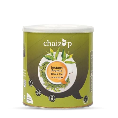 Image of Chaizup Premium 1 Min Instant Cardamom Tea Premix - 500g Can | Cardamom Flavours | Approx. 35 Servings | 500g