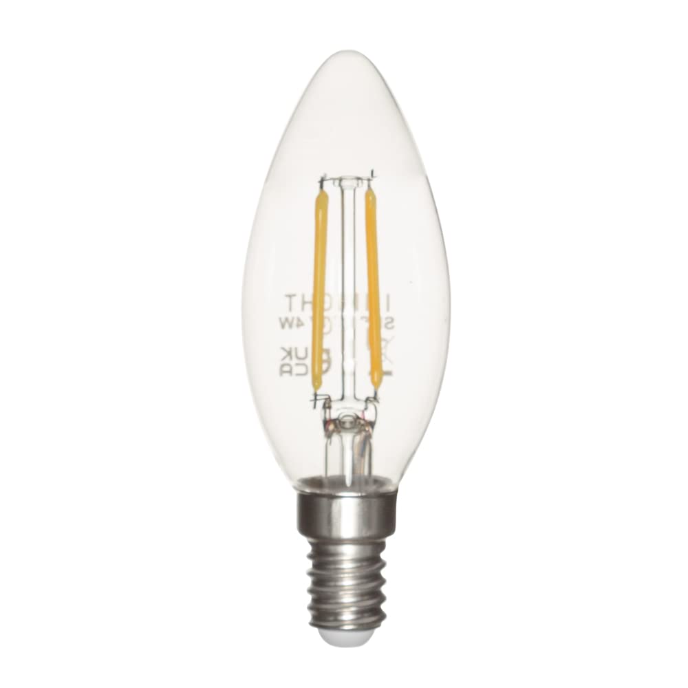 Litecraft Clear Light Bulb 4 Watt E14 Small Edison Screw Candle Led In Warm White - 5 Pack