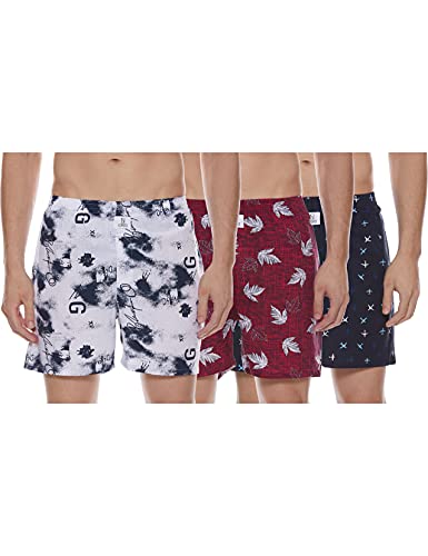 Image of Longies Men's Cotton Printed Regular Boxer Shorts