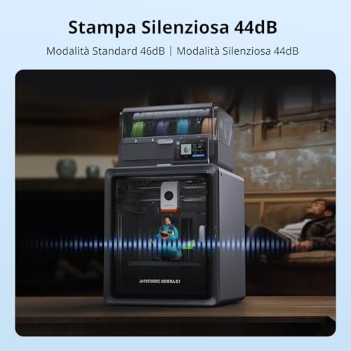 Anycubic Kobra S1 Combo Imprimante 3D Multicolore, Construction CoreXY Fermée - 7