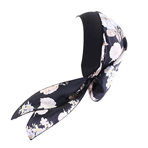 KESYOO Envoltório da Cabeça Do Turbante Cachecol Chiffon Elástico de Cauda Longa Headwraps Cabelo Lo
