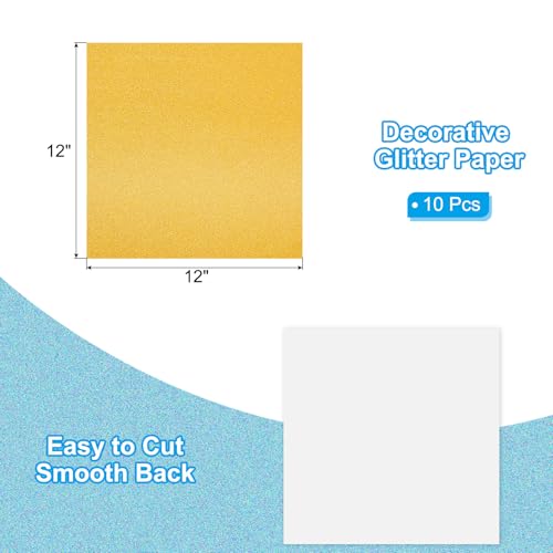Papier pailleté doré sans perte de paillettes pour scrapbooking propre - 2