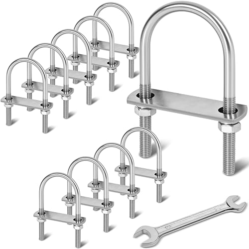 Image of 10 Sets M8 U Bolts 2 Inch Wide, 5 /16 inch x 2 inchW x 4 inch L