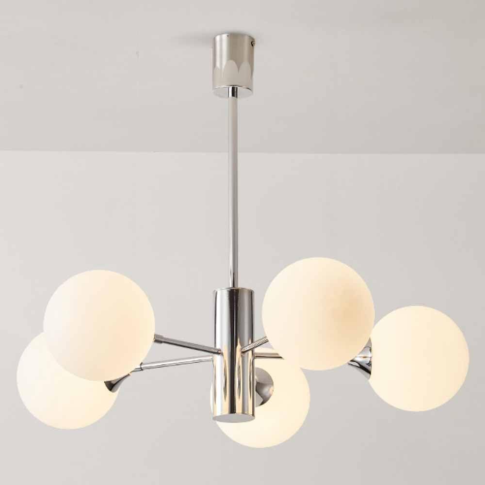 Suspension moderne en verre à intensité variable pour éclairer un îlot
