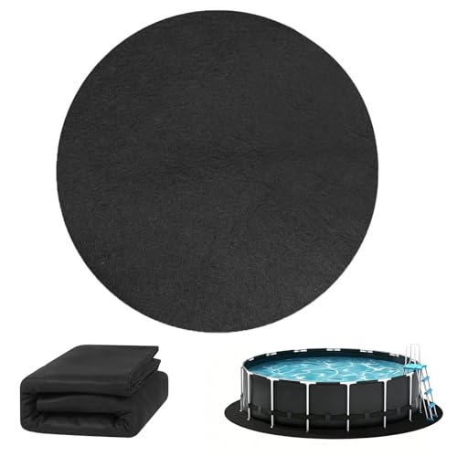 Yunlaishaocer Pool Bodenplane rund PE Poolunterlage für Stahlwandbecken Bodenschutzplane als Unterlegmatte für Outdoor Whirlpools strapazierfähige Bodenfolie gegen Durchstiche (305cm)