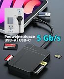 4.0 SD Card Reader, 5Gbps USB 3.0 USB C to SD TF MS CF Memory Card Adapter 4 in 1, UHS-II High Speed 4 Slots Micro SD SDHC SDXC MMC for iPhone MacBook Laptop PC Android Windows macOS Linux Chrome