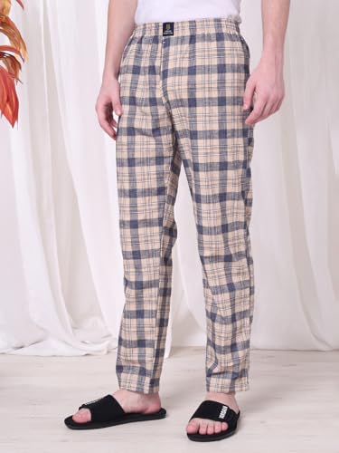 Image of Urban Scottish Men's Lounge Pants 100% Cotton Men's Lounge Night Pant Comfortable Leisure-Wear Lower with an Elastic Waist-Band and Regular Fit Track Pants, Machine Washable Stay at Home