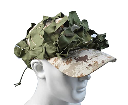 Breathable Mesh Camo Camouflage Tactical Helmet Cover Outdoor Airsoft Paintball Tactical Military Gear Combat Fast Helmet Cover In Size M/L (Net Green) #TOP5