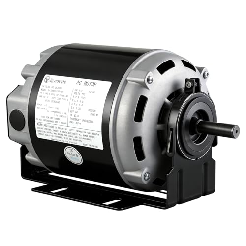 GF2034 Blower Motor 1/3 HP 115V 60Hz 1725RPM 48 Frame Belt Drive Compatible with Packard 45013 AO Smith/Century 316P169 Emerson 8100 GE BF-4706 Universal 805 Baldor RSP2442 Carrier HC41DE114