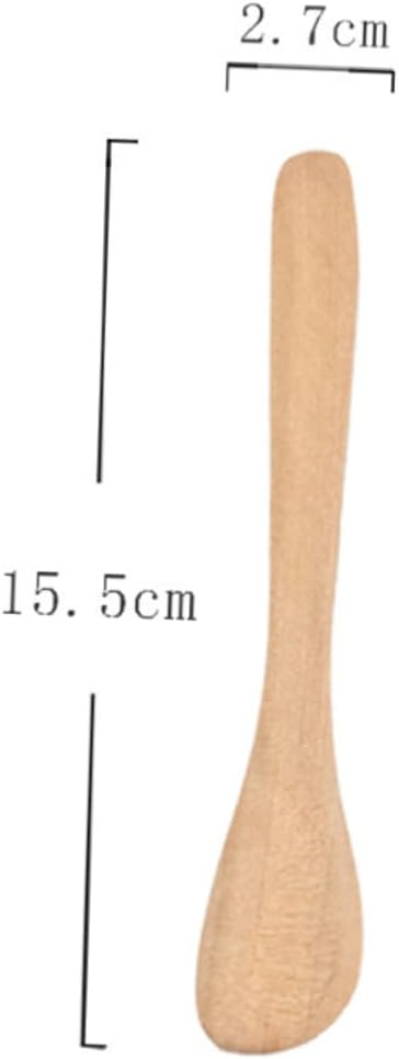 Outanaya 4pcs Japanese-style Lotus Wood Bread and Natural Round Kitchen Tools for Spreading Jam and Condiments