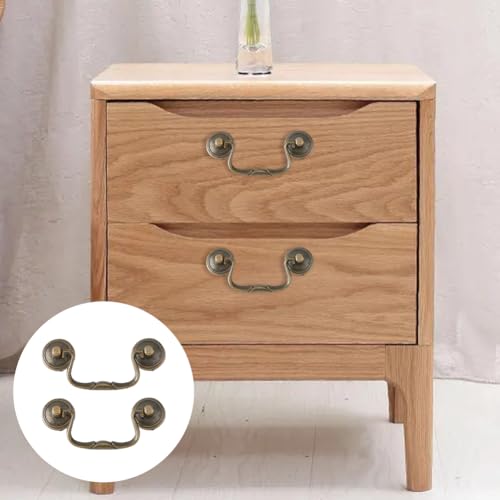 SUPERFINDINGS 4 Sets 3.6inch Vintage Bail Pull Handles Antique Bronze Furniture Hardware Bail Pull Alloy Center-to-Center Drop Cabinet Drawer Pull for Kitchen Cabinet Bedside Cupboard - Image 6