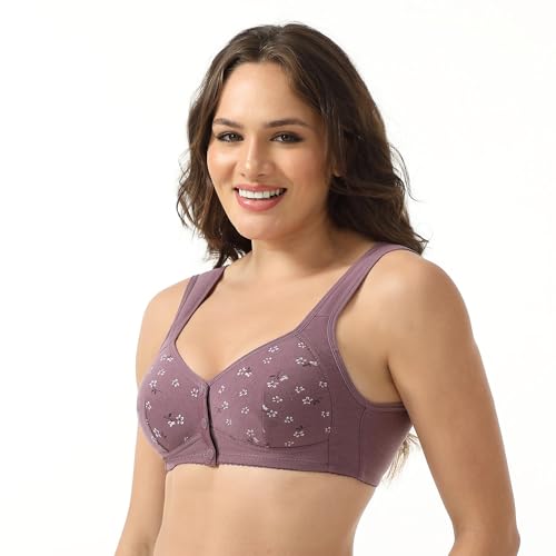 Image of Daisy Bras for Women, Front Snap Closure Padded Bra for Older Senior Women, No Underwire Comfortable Bra