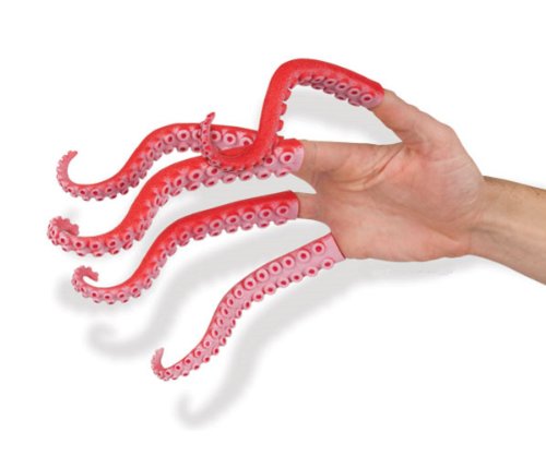 Set of Ten Rubber Finger Tentacle Squid Octopus Puppets