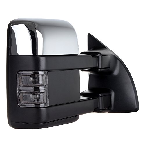 Feiparts Tow Mirrors Fit For 1999-2007 For Ford For F250/For F350/For F450/For F550 Super Duty Rearview Mirrors With Power Control Heated Chrome Turn Signal Light #TOP4