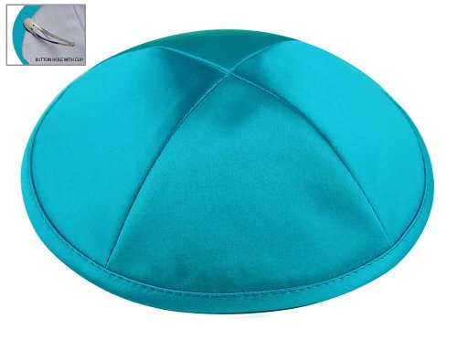 Image of Zion Judaica Deluxe Satin Kippah Yarmulkes for Kids Teens & Adults Skullcaps 6.25 inch Multi-Color Options 4 Panel Design