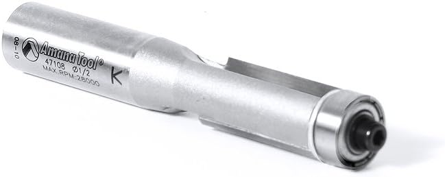 Amana Tool - 47108 Carbide Tipped Flush Trim 1/2 Dia x 1" 2 Shank