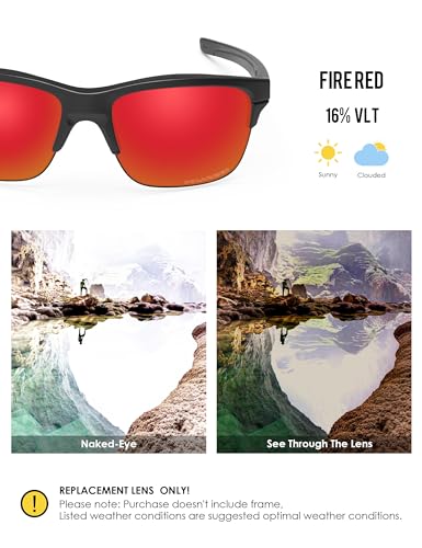 Image of BLAZERBUCK Anti-salt Polarized Replacement Lenses for Oakley Thinlink OO9316 Sunglass