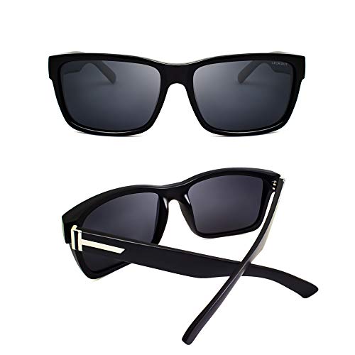 LECKIRUT Vintage Polarized Sunglasses for Men Women Retro Oversized Square Mirror Sun Glasses3