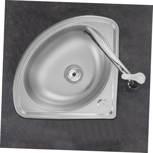 Fregadero para autocaravanas de esquina en acero inoxidable compacto y funcional 6
