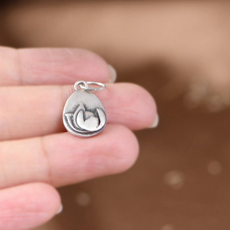 Collier argent 925 anti-ternissement chaîne de pull longue goutte d'eau relief - 3