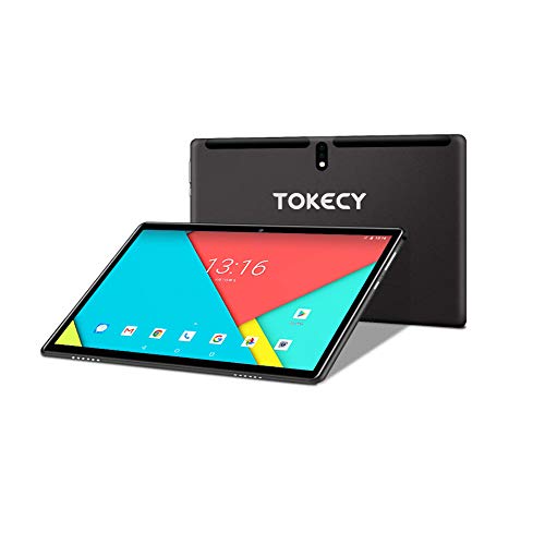 Hot Deals Tablet 10 Inch Android 9,Tokecy Quad Core 4GB RAM 64GB ROM Tablet with 1920X1200 IPS HD Display, 8MP+5MP Dual Camera 2 SIM Phablet with GMS Bluetooth WiFi (Black)