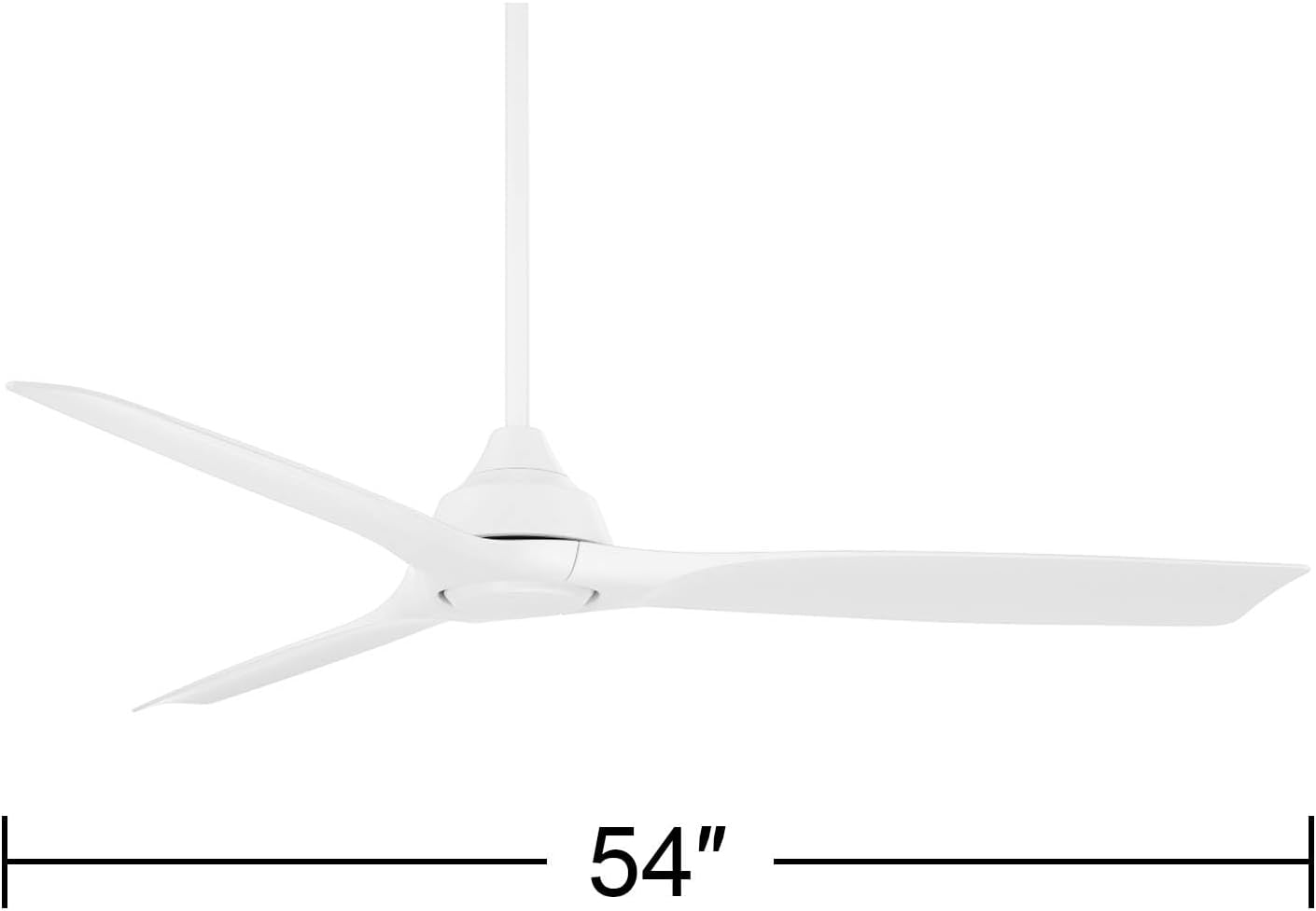 Casa Vieja 54" Hermosa Wind Matte White LED Damp Ceiling Fan