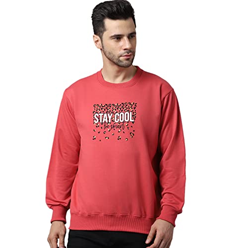 Image of Mack Jonney Fleece Round Neck Printed Sweatshirt for Men (Pack of 2)-SW RRN PNK 49 Sky 02-P