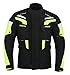 Produktbild BOSmoto Herren Motorradjacke mit Protektoren und Reflektoren - Motorrad Jacke Cordura Textil - wasserdicht Winddicht (XL, Neon)