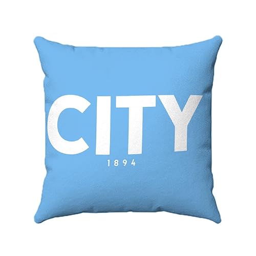 ZFENGYYUAN ManCity hester Home Throw Pillow Case Couch Sofa Bedroom Decorative Square Cushion Pillow Covers 18x18 Inch Soft Pillowcases both sides