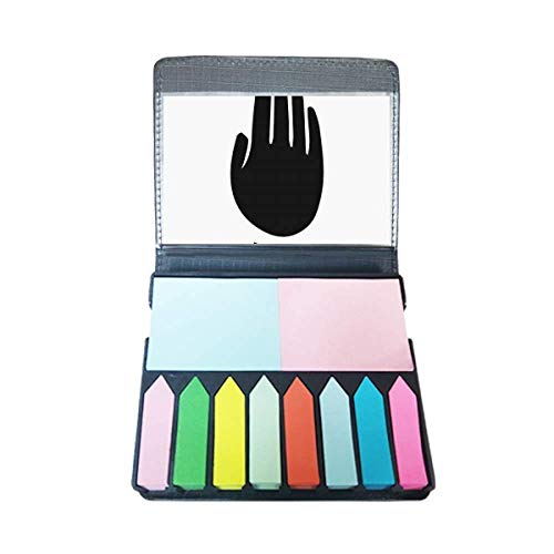 Boîte à marque-page avec motif silhouette noir, organisateur de bureau