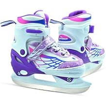 Ice Skates for Kids Girls Boys, Adjustable Kids Skates with Wing Design, Soft and Comfortable Lining Ice Skating Shoes Ages 3-12 Youth for Outdoor Indoor Rink