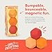 Speks Odds Soft Silicone Fidget Magnets | Silent Stress Relief Toys | Textured Magnetic Balls for Adults & Teens 14+ | Orange