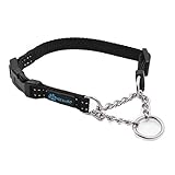 Max and Neo Stainless Steel Chain Martingale Collar - We Donate to a Dog Rescue for Every Collar Sold (X-Small, Black)
