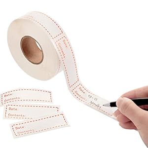 Akemaio Vrieskast, voedsel-etiketten, zelfklevende etiketten, datum diepkoeler, sticker, verwijderbaar en waterbestendig, koelkast met vriesvak, papieren etiketten