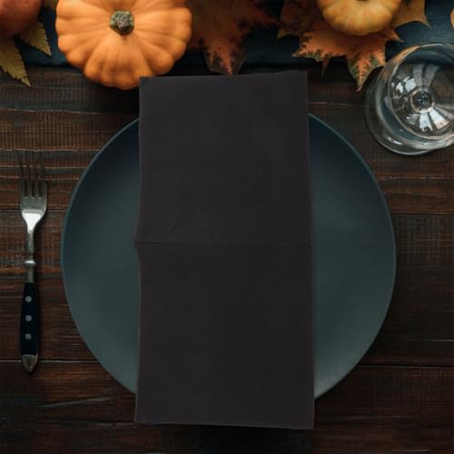 Serviettes en papier noir pour banquets chic et rassemblements - 6