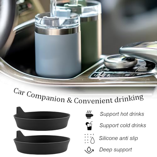 2PCS Portavasos de silicona antideslizante para auto miniatura 5