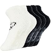 Zando Womens Fuzzy Socks with Grips Athletic Grip Socks Warm Slipper Socks Non Slip Cozy Socks So...