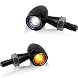 QUASCO Universal Motorcycle Turn Signals Switchback LED Turn Signal Kit Front Mini Blinkers Compatible with Harley Honda Suzuki Triumph Yamaha