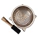 Ajuny Tibetan Singing Bowl Set - Handcrafted Meditation Brass Sound Bowl with Stick and Cushion for Yoga, Chakra Healing, Mindfulness and Stress Relief Spiritual Gifts - Beige