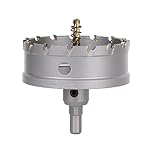Vearter TCT Hole Saw, 88mm Carbide Bit with Pilot Drill, Cutter for Hard Metal, Stainless Steel, Mild Steel, Aluminium Alloy, Copper, Iron, Plastic and Fiberglass